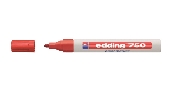 Viltstift edding 750 lak rond 2-4mm rood(840002)