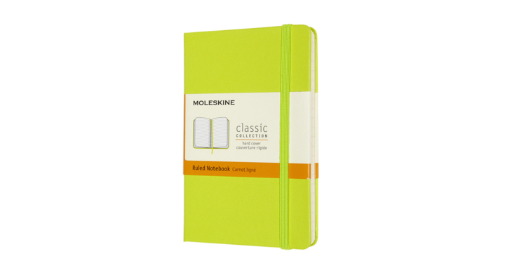 Notitieboek moleskine pocket 90x140 ln hc lem gn(mm710c2)