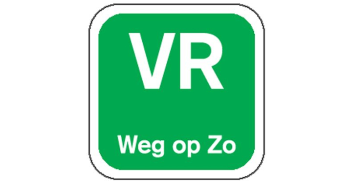 Etiketten, 19x19mm, Groen, Vr weg op Zo (1000 stuks)