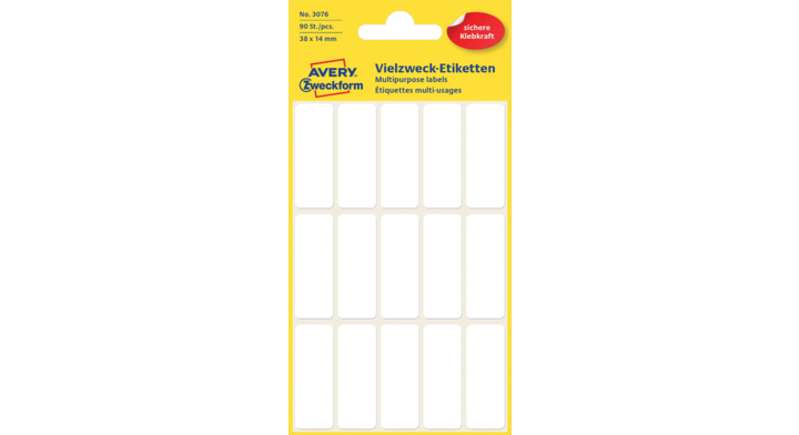 Etiket avery zweck 3076 38x14mm 90st