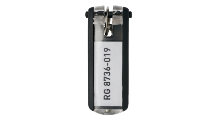 Sleutellabel durable met ring zwart
