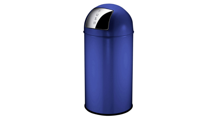 Pushcan, afvalbak met binnenbak, 40 liter, blauw, VB 405550
