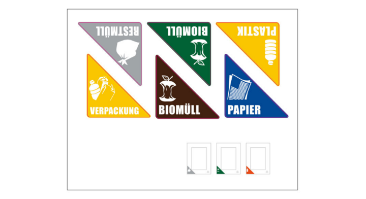 Recycloflex, stickerset afvalscheiding, Duits, VB 191529