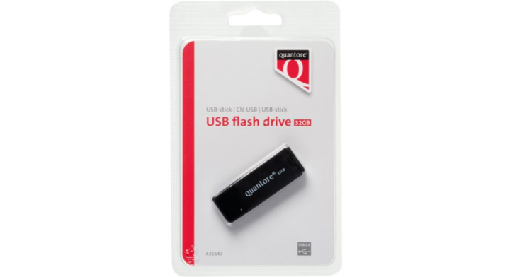 Quantore, USB-stick 2.0, 32GB, QUANFD32GBBLK