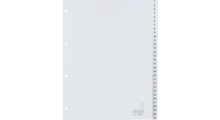 Tabblad kangaro g431c a4 4r pp 31dlg 1-31 grijs(g431c)