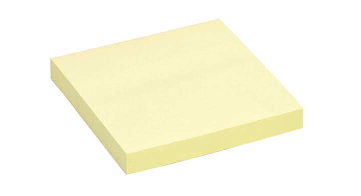 Memoblok quantore 75x75mm geel