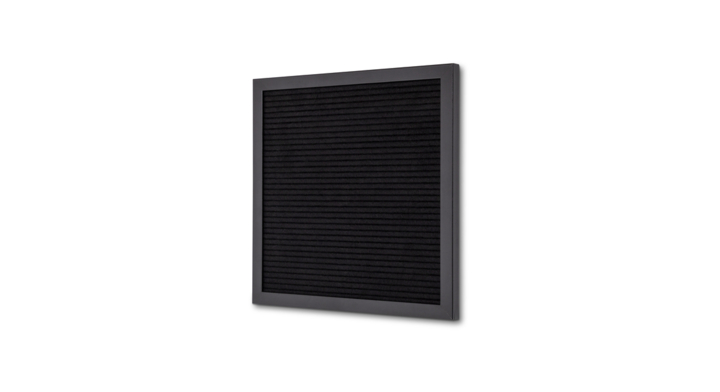 Letterbord zwart 30 x 30 cm met zwarte lijst(lebbl30x30)