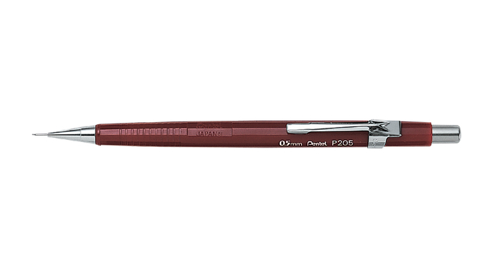 Vulpotlood pentel p205 0.5mm rood
