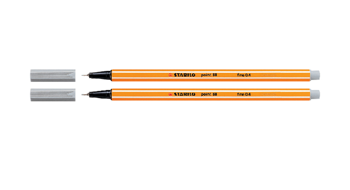 Fineliner stabilo point 88 lichtgrijs