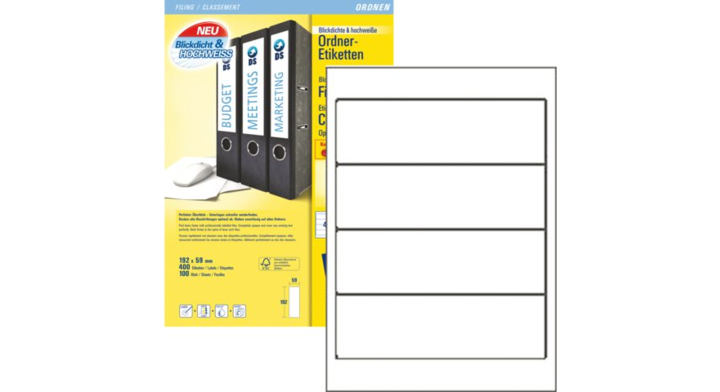 Rugetiket avery l6061-100 192x59mm 400st
