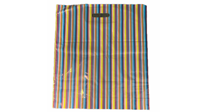 Poly Draagtas 45x50+2x5 cm Bonte Strepen Ds 500stuks
