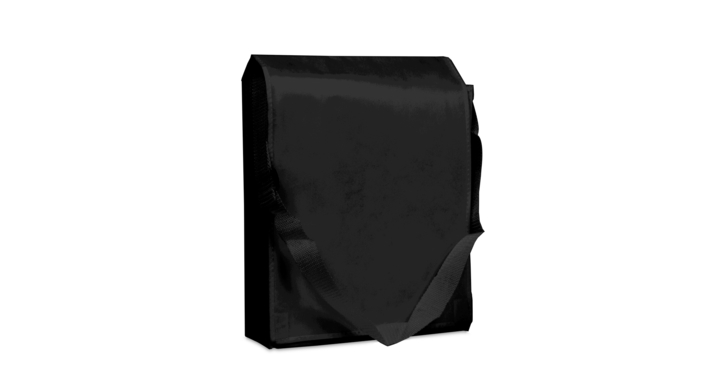 Schoudertas, non-woven, 30+10x35cm, mat-zwart (100)