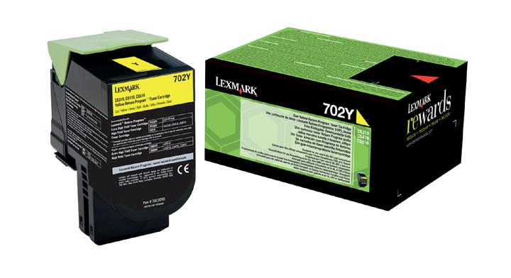 Tonercartridge lexmark 70c20y0 1k geel(70c20y0)