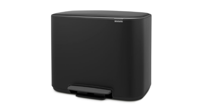 Brabantia, pedaalemmer, 3x11 liter, mat zwart, VB 121104