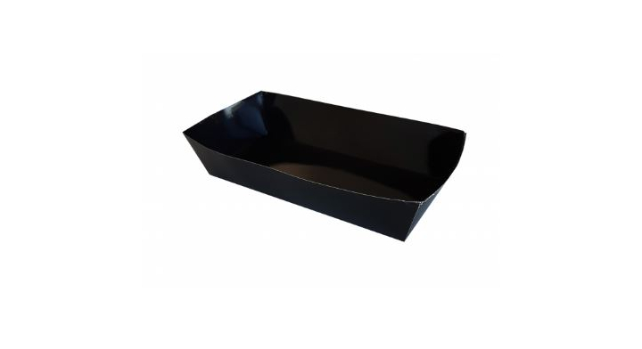 Conisch bakje, 160x80x40mm, 300g/m², zwart/zwart (500 stuks)