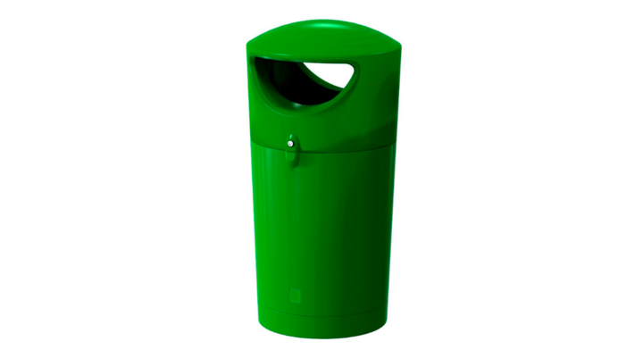 Metro Hooded, afvalbak, 100 liter, donkergroen, VB 180868