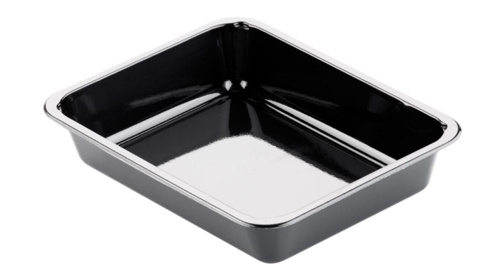Biopak, CPET menu tray, 225x175x43 cm, 1-vaks, zwart, 122018 (300 stuks)
