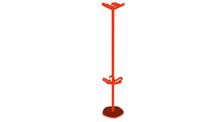 Kapstok Flower+ parapluh, 169x345cm. 10 ophangpunten. Rood.