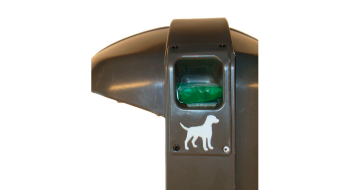 Buitenafvalbak met hondenpoepzakjeshouder, 50 liter, VB 061617