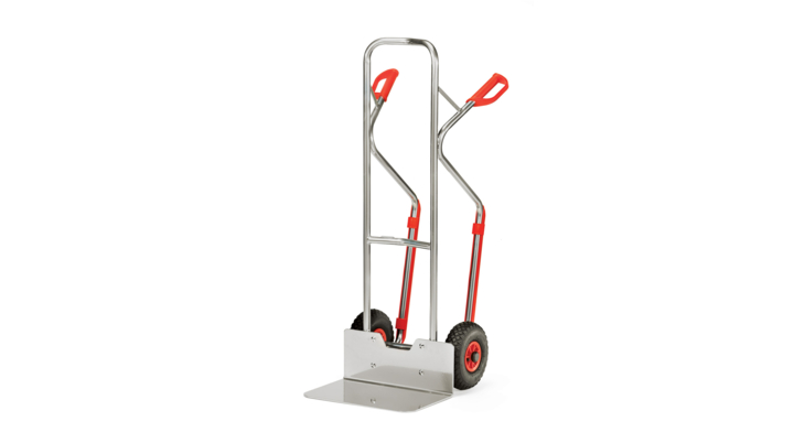 Aluminium steekwagen met glijstrippen, 300x480mm