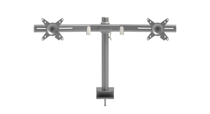 Viewmate monitorarm dubbel zilver, crossbar in doos voor
