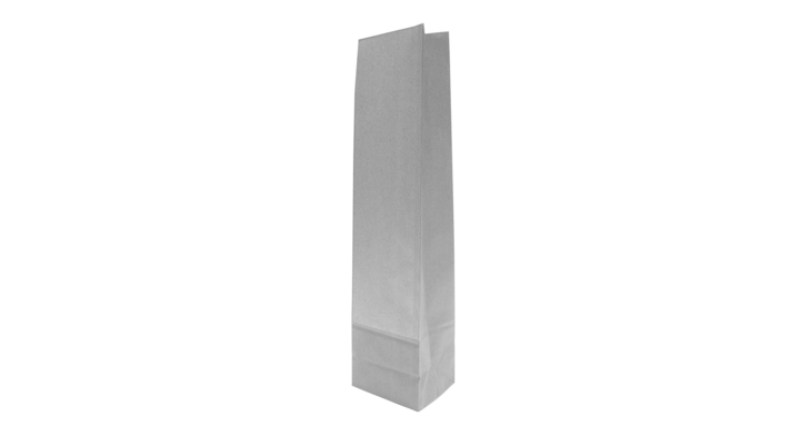 Wijnfleszakken 100x410x80mm Kraft Zilver / pk 50 stuks