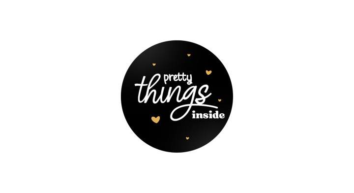 Geschenk etiket, 45mm, Pretty things inside (1000 stuks)