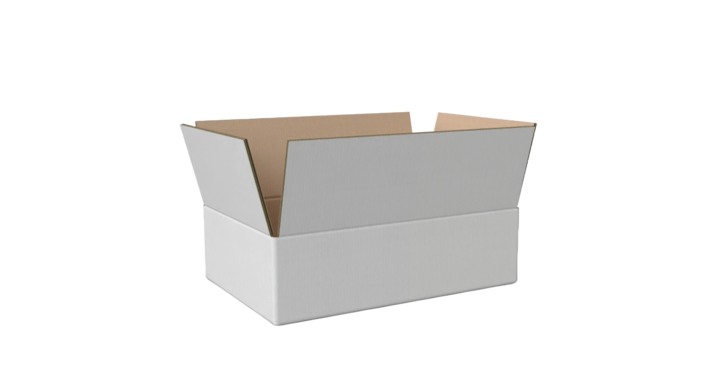 Kartonnen dozen, 350x180x110mm, B-golf, wit