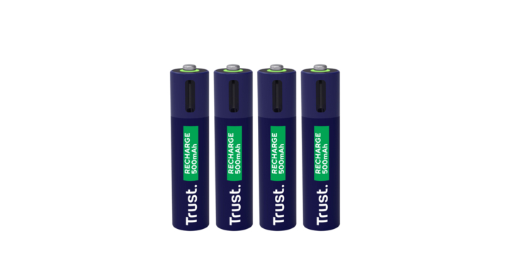Batterij trust usb-c oplaadbaar aaa 4 stuks(8713439256710)