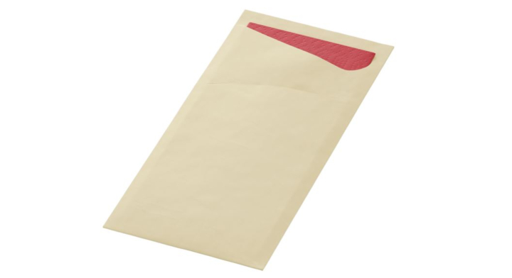 Duni Sacchetto®, bestekzakje, Cream/Bordeaux, 450056 (500 stuks)