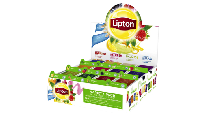 Lipton, thee, assortimentsbox met 12 smaken, 67310560 (180 stuks)