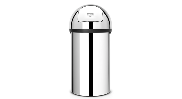 Brabantia, afvalbak met push klep, 60 liter, RVS, VB 402623