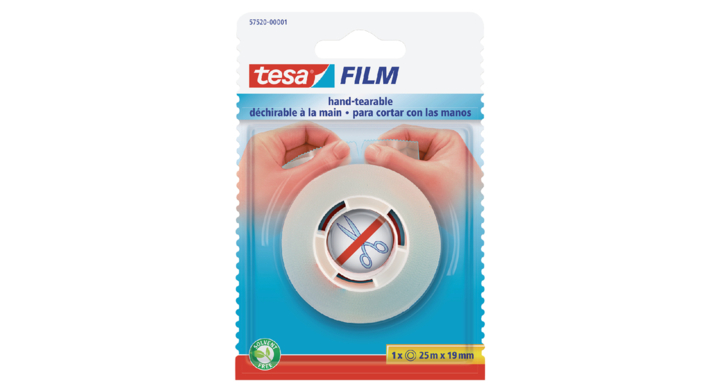 Plakband tesa film handinscheurbaar 25mx19mm(57520-00001-02)
