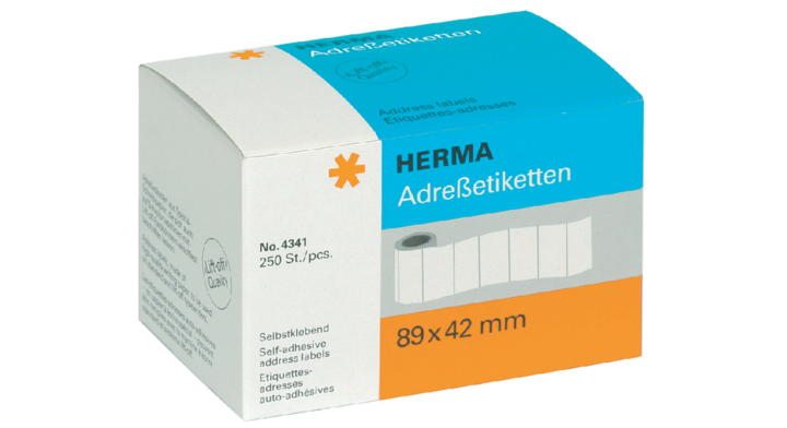 Etiket herma adres 4341 89x42mm 250st