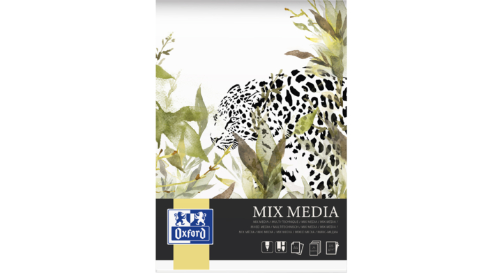 Tekenblok oxford mix media a4 25vel 225gr(400166123)