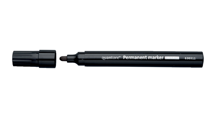 Viltstift quantore perm rond 1-1.5mm zwart