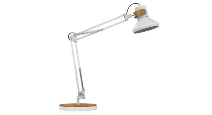 Bureaulamp unilux baya led wit/bamboe(400153645)