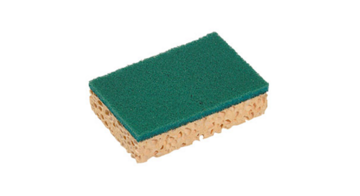 Spontex pro sponrex 52, cellulose spons, 110x70x28mm, groen/geel, VB 119246 (6x10 stuks)