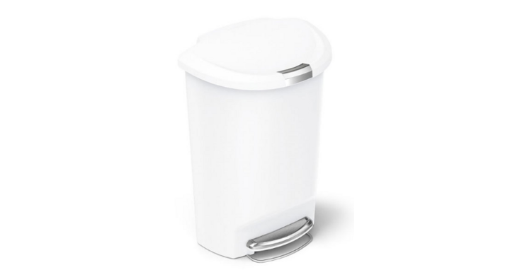 Simplehuman, halfronde pedaalemmer, 50 liter, wit, VB 011141