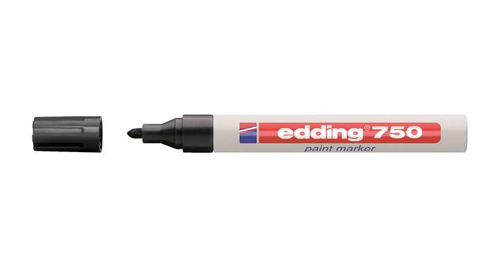 Viltstift edding 750 lak perm rond 2-4mm zwart