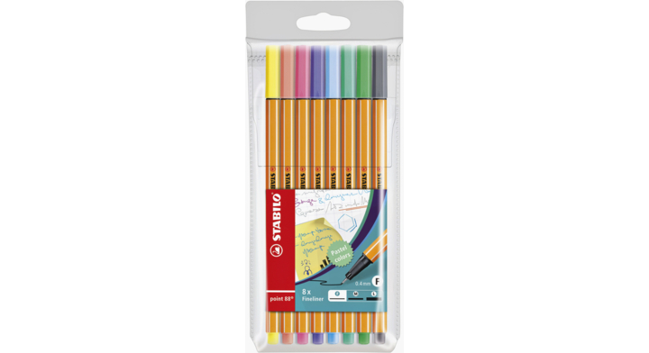 Fineliner stabilo point 88/8 pastel ass(88/8-01)