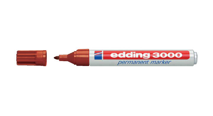 Viltstift edding 3000 perm rond 1.5-3mm bruin