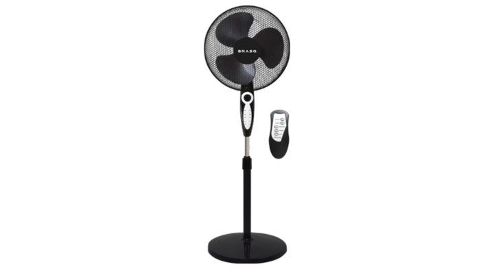 Statiefventilator met remote ø 40cm zwart(8582601)
