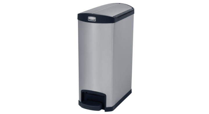 Rubbermaid, pedaalemmer, 50 liter, mat RVS/zwart, VB 224672