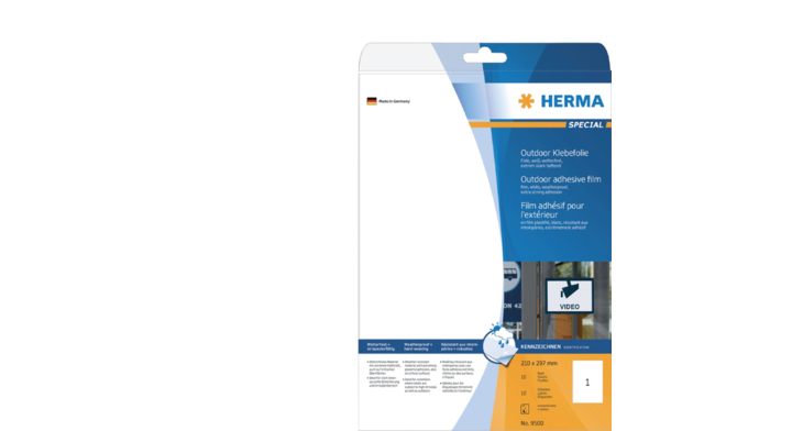 Etiket herma 9500, weerbestendig, 210x297mm 10st