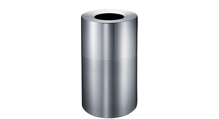Afvalbak, 130 liter, rond, aluminium, VB 667758