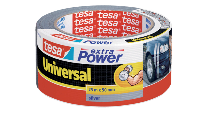 Plakband tesa universal extra power 50mmx25m zilver(56388-00