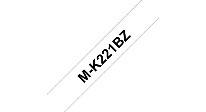 Lettertape brother p-touch mk221 9mm zwart/wit