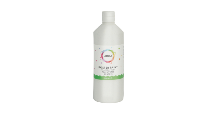 Plakkaatverf qrea wit 500ml(47551)