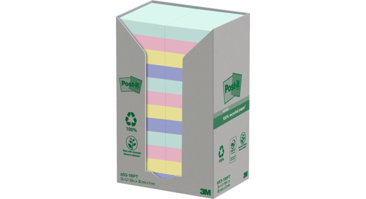 Memoblok 3m post-it 653 kringloop natuur tint